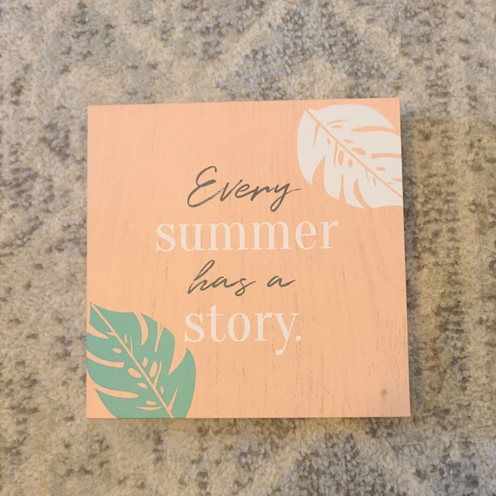 Summer decor tabletop sign